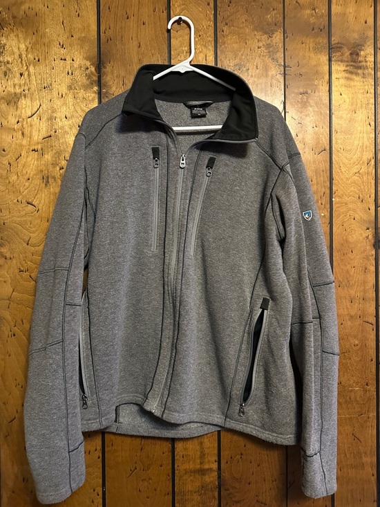 Kuhl Other - Kuhl Gray Men's Performance Zip Jacket with Black Collar Trim